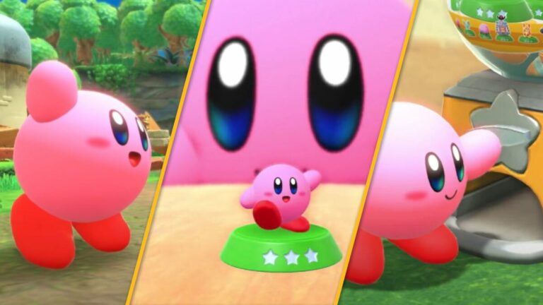 Figuras e cápsulas de Kirby e a Terra Esquecida
