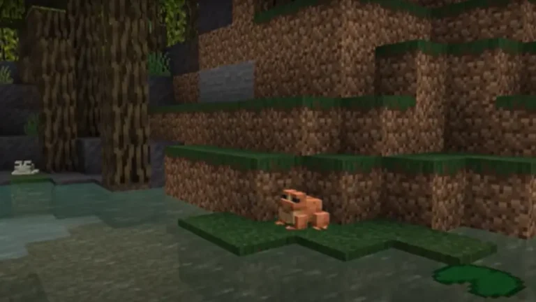 Minecraft Frog in Swamp Biome