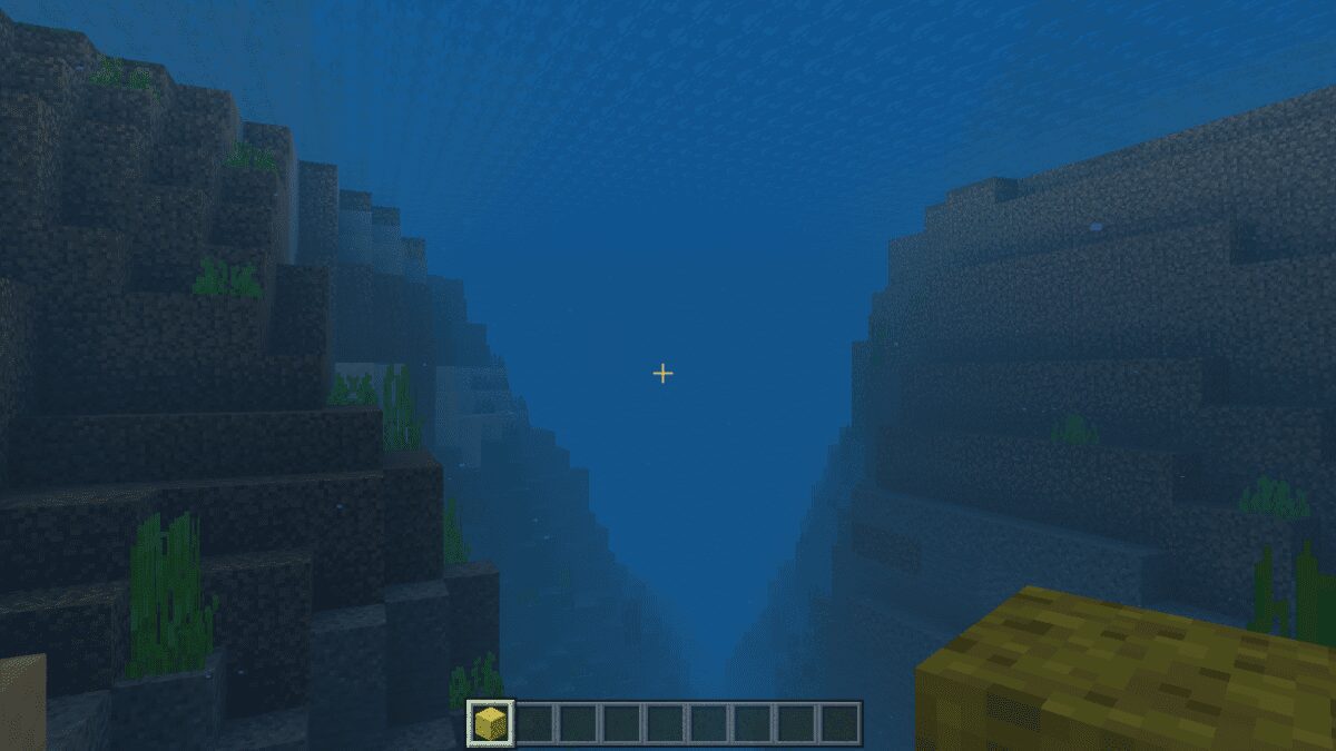 Esponjas debaixo d'água no Minecraft