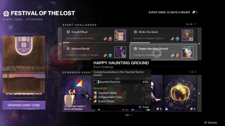 How to complete Happy Haunting Ground in Destiny 2 - Happy Haunting Ground in Event Card.