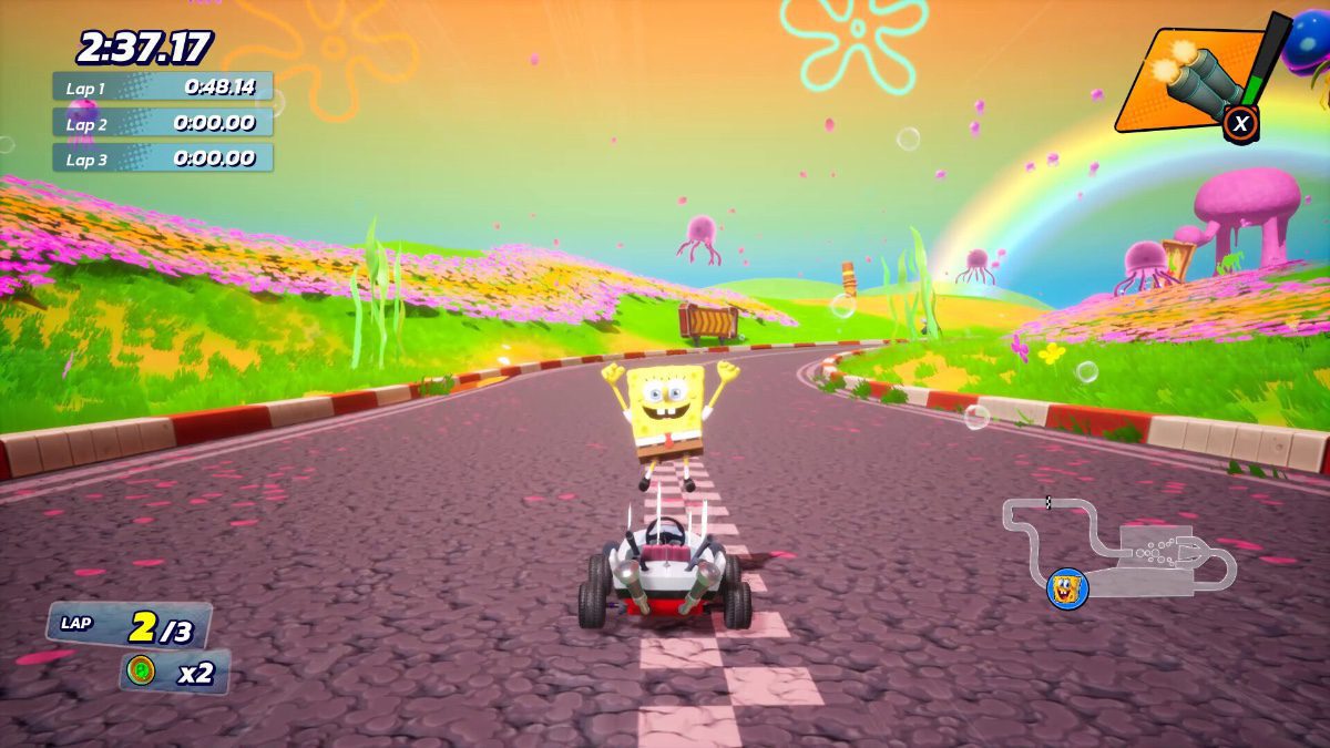 Nickelodeon Kart Racers 3 Campos de Água-viva Bob Esponja