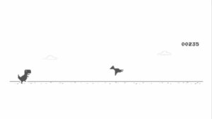 Score 235 Chrome Dino Game