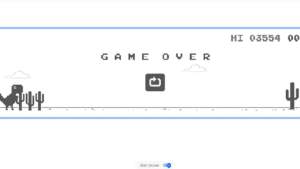 Game Over in Chrome Dino