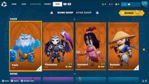 Divine Knockout Character Shop