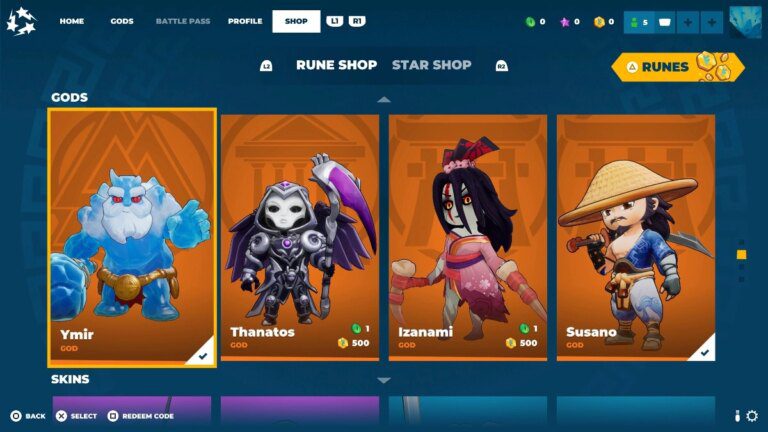 Divine Knockout Character Shop