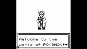 Prof Oak in Pokemon Blue