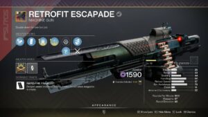 Destiny 2 Retrofit Escapade god roll in inventory.
