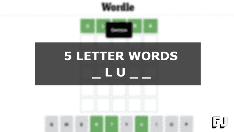 Palavras de 5 letras contendo LU como segunda e terceira letras