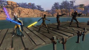 Battling in a dock in SWTOR