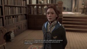 Which Dragon Breed is the Smallest? Hogwarts Legacy - Sophronia in Library.