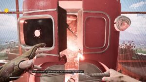 the vulgar fridge robot nora in Atomic Heart