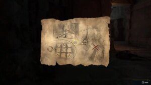 How to Find and Use the Mysterious Treasure Map in Hogwarts Legacy  - map inspection.