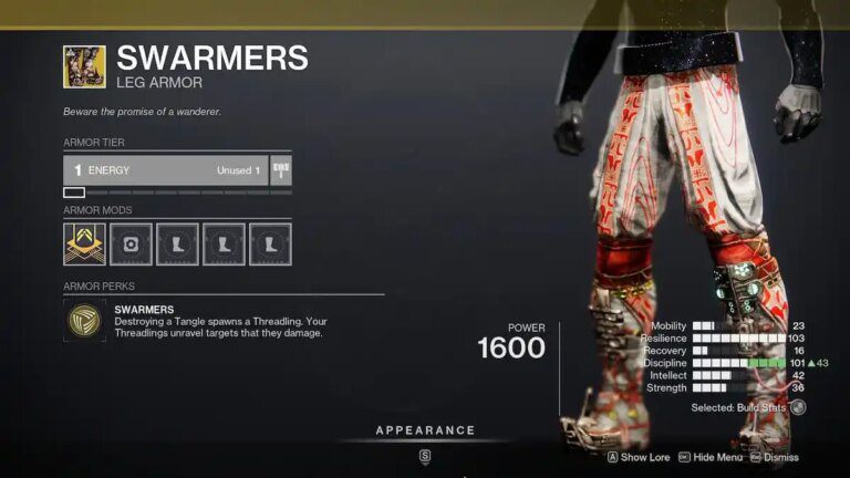 Destiny 2 - How to Get the Swarmers Boots - boots in collections.