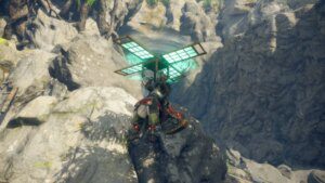 A hunter using a Glider