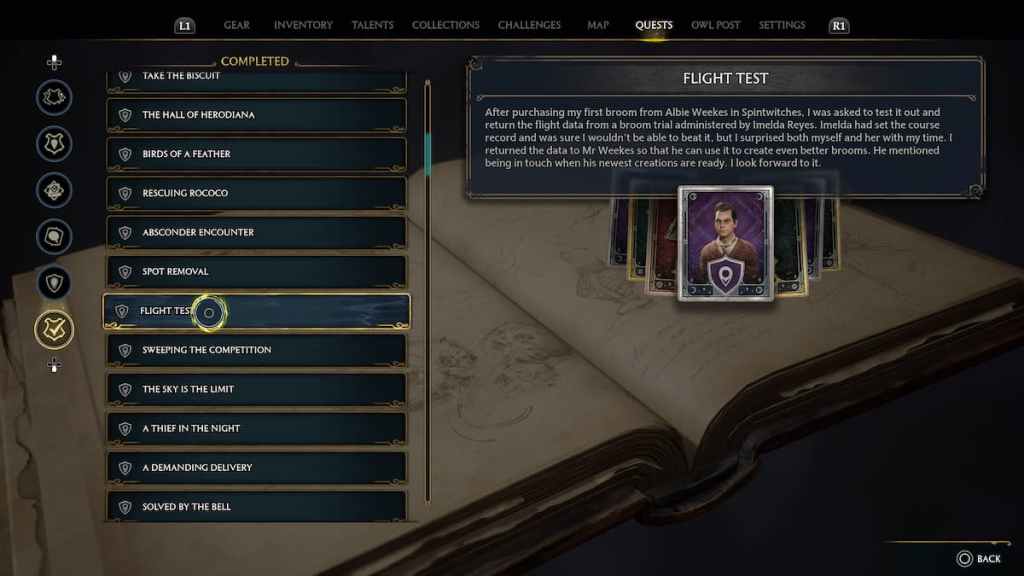 Como obter as melhores vassouras na missão Hogwarts Legacy - Flight Test.