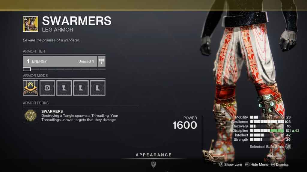 Destiny 2 - Como obter as botas Swarmers - botas em coleções.