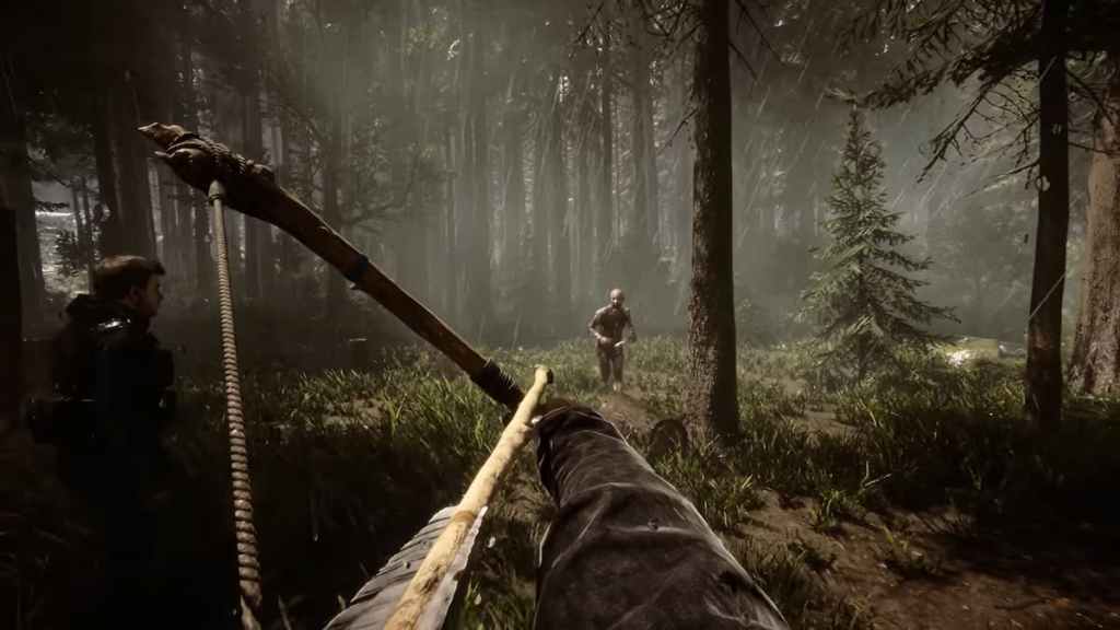 Atirando em um Canibal em Filhos da Floresta