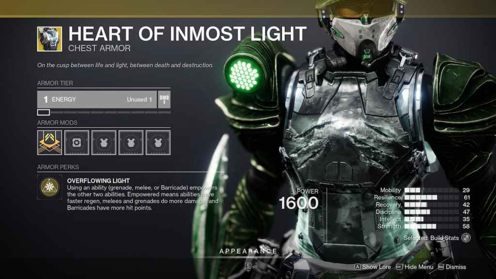 Melhor construção Arc Titan para Destiny 2 Lightfall - Heart of Inmost Light.
