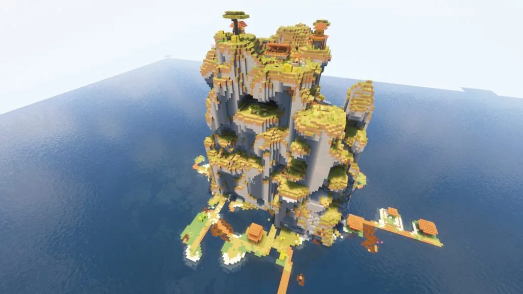 Sementes do Minecraft 1.18 - Aldeia da Montanha