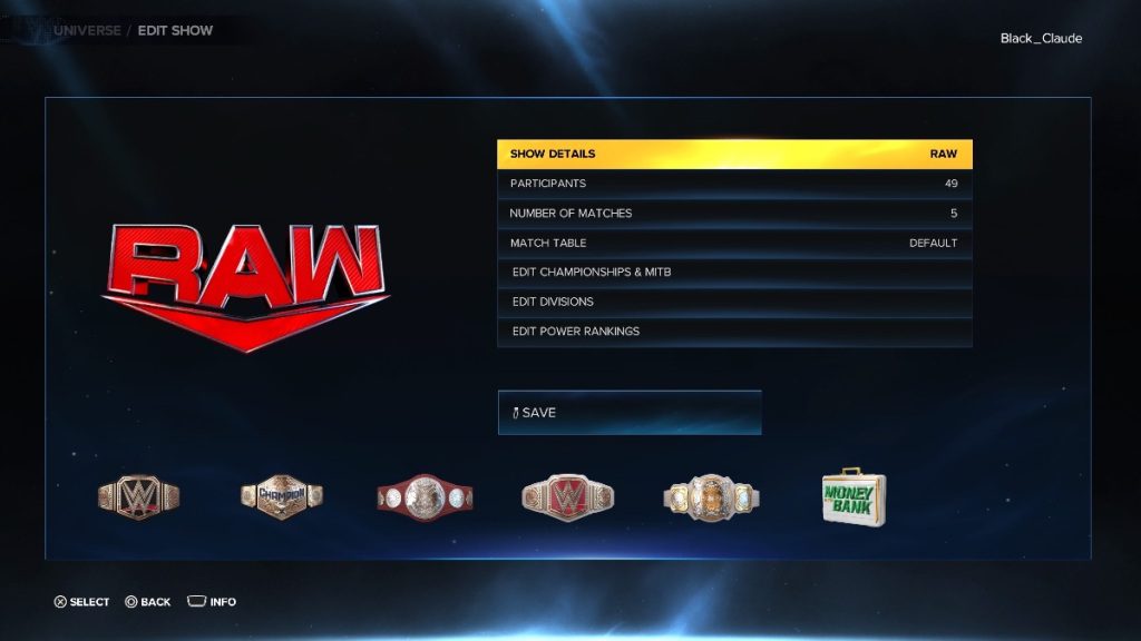 WWE 2K23 Universe Mode Edit Show