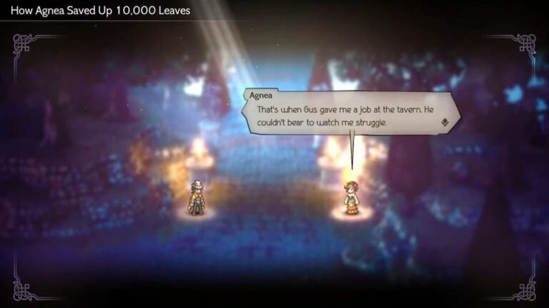 octopath traveler 2 agnea banter