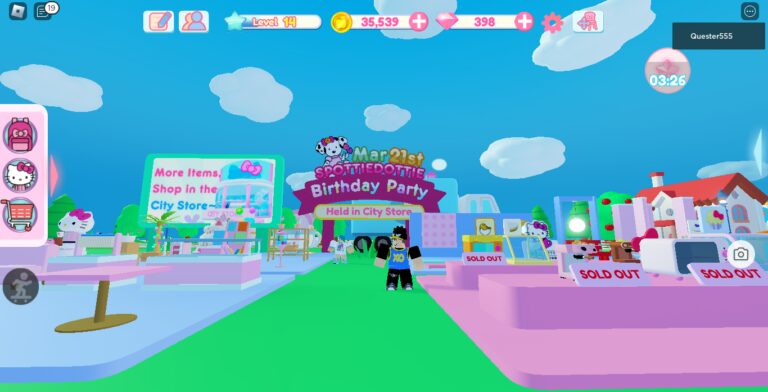 Onde encontrar os códigos de aniversário Spottie Dottie no My Hello Kitty Cafe do Roblox