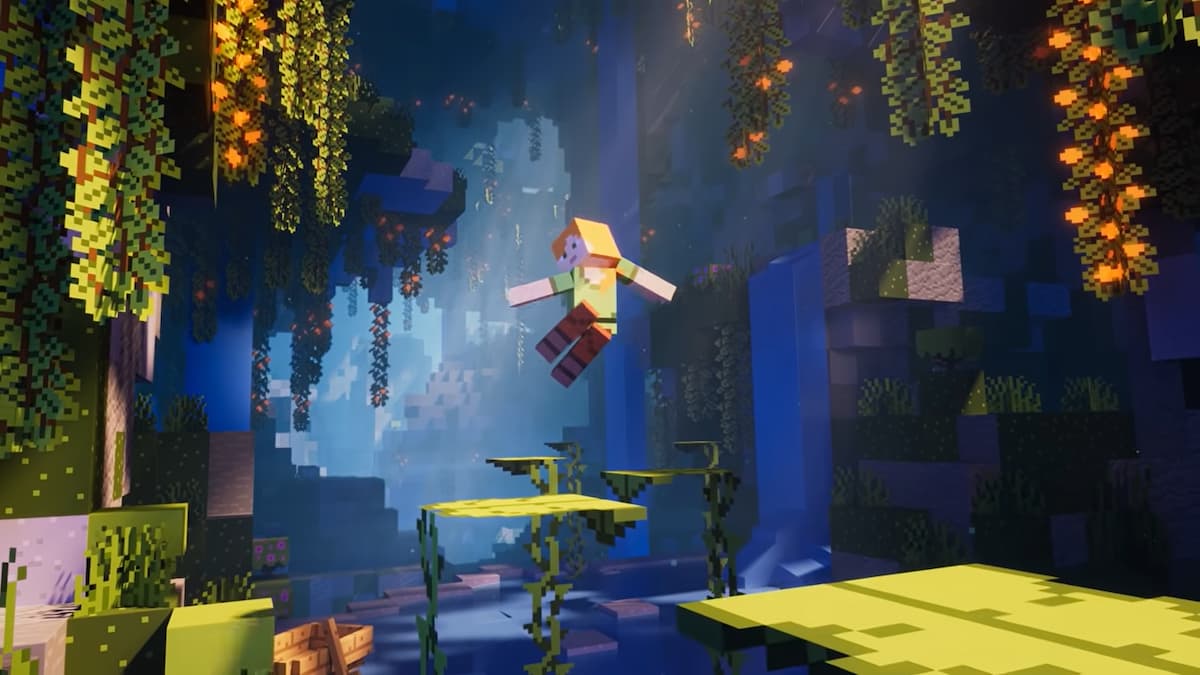 Cavernas Exuberantes do Minecraft