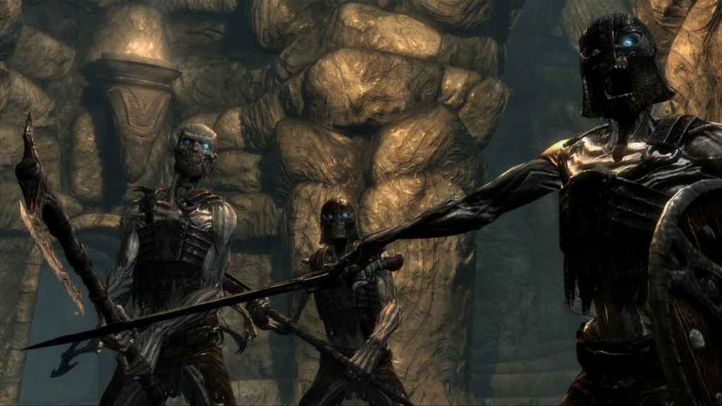 Guerreiros Draugr em Skyrim Elder Scrolls V