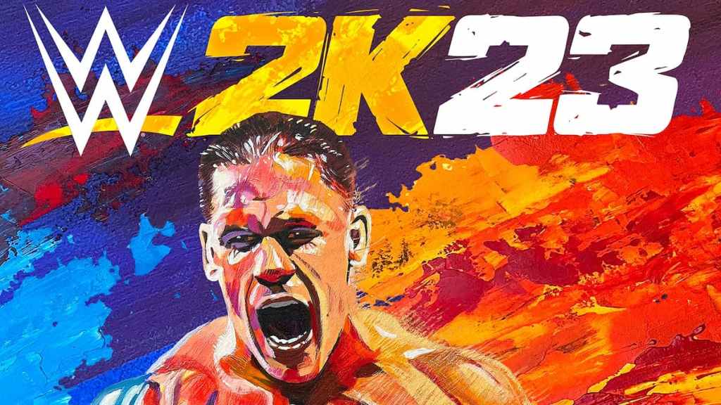 O rosto de John Cena no WWE 2K23 Icon Edition Key Art.