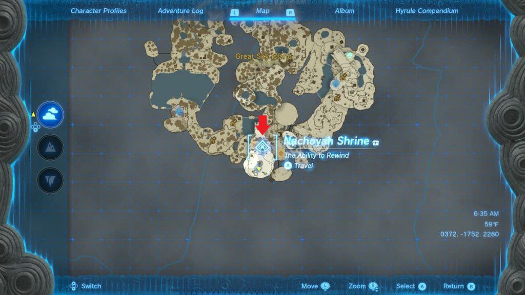 Onde fica o quarto santuário em Zelda Tears of the Kingdom? Mapa de localização do Santuário 4