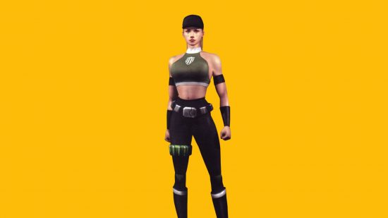 mortal-kombat-sonya-3 Mortal Kombat Sonya rende mostrando-a com um boné preto com uma blusa preta e calças pretas todas cobertas por fivelas e tiras.