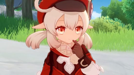 Genshin Impact Klee Genshin Impact Klee parecendo curioso em Mondstadt