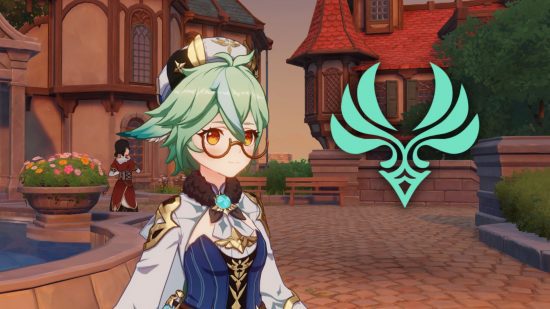 genshin impacto visão anemo genshin Impact anemo vision: Sacarose em Mondstadt com um símbolo anemo