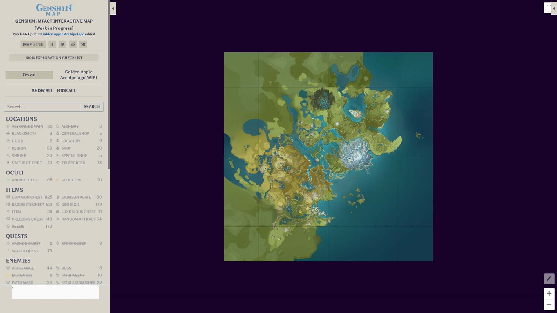 genshin mapa de impacto mapgenie O mapa de impacto de Mapgenie Genshin