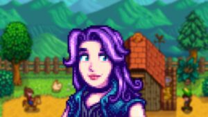 Presentes, programação e eventos do coração de Stardew Valley Abigail