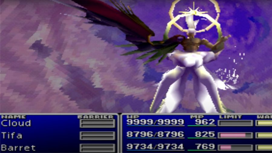 fantasia final-vii-sephiroth-2 Sephiroth mais seguro voando no céu