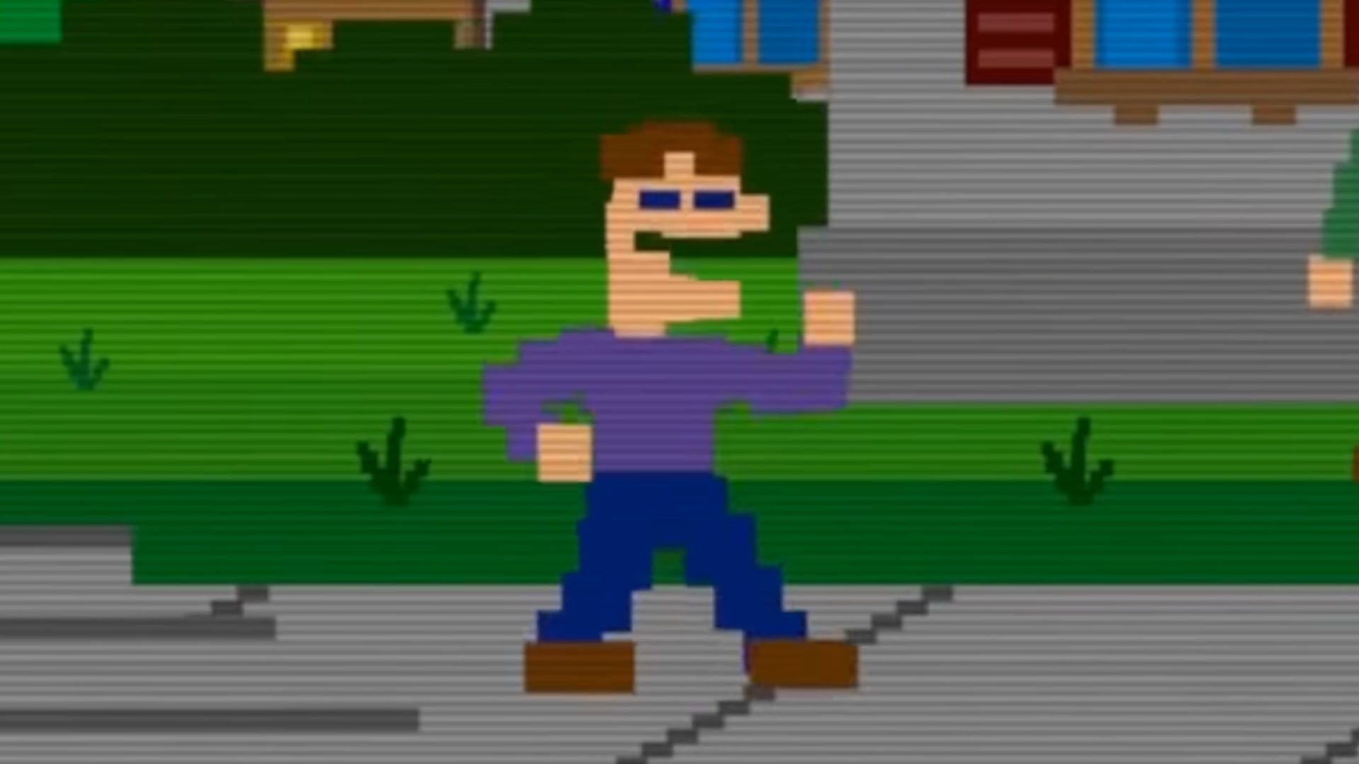 Imagem de Michael Afton, também conhecido como Mike Schmidt da FNAF, em um de seus minijogos Sister Location