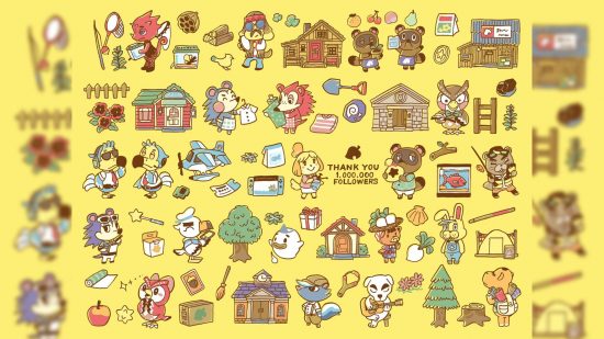 Papel de parede de Animal Crossing (12) Papel de parede de Animal Crossing para comemorar um milhão de seguidores