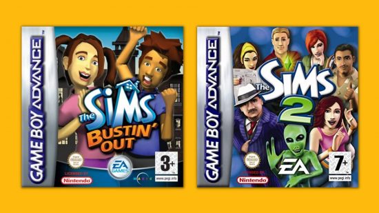Títulos do Sims Switch GBA, incluindo Urbz e Sims 2