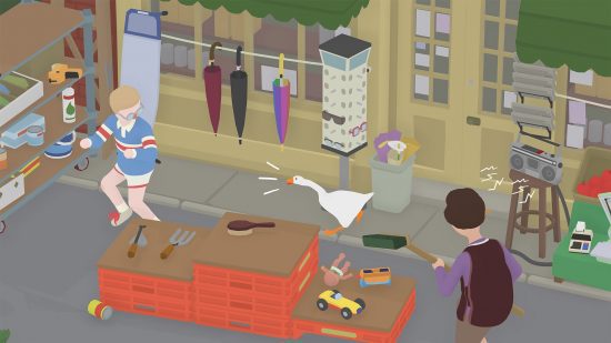 jogos de pássaros Untitled Goose Game: um ganso enlouquecido em uma cidade