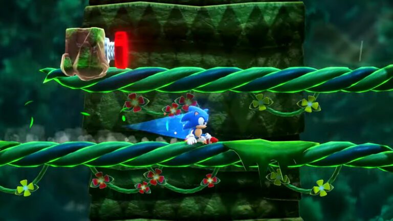 Sonic Superstars Sonic Sliding Through Level Image