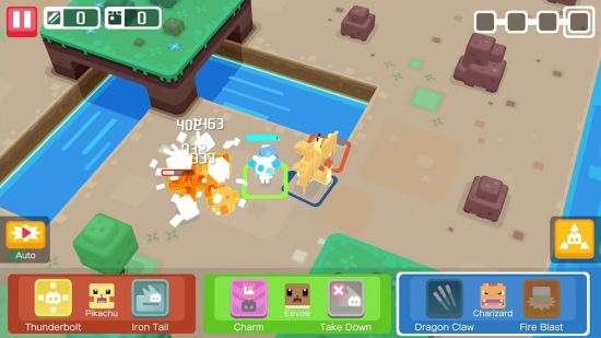jogos gratuitos de Pokémon Pokemon Quest jogos gratuitos de Pokémon: uma batalha ocorrendo no Pokémon Quest