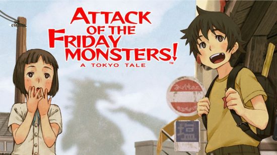 Melhores jogos 3DS - Card de título Attack of the Friday Monsters com Sohta