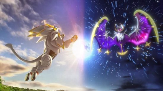 Melhores jogos 3DS - Pokémon lendários Ultra Sun e Moon no céu
