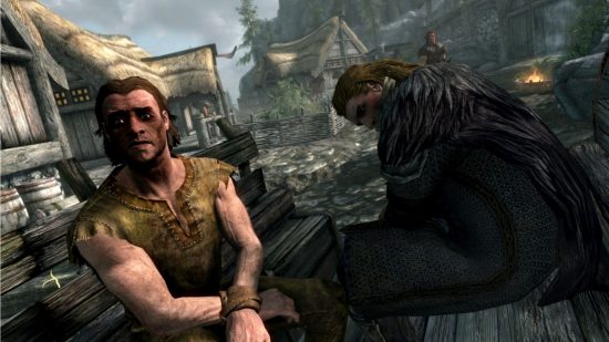 Captura de tela do passeio no início de Skyrim para o melhor guia de jogos para um jogador
