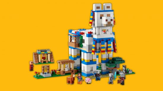 Aldeia de lhama Minecraft Lego O gigantesco conjunto de vila de lhama Minecraft Lego