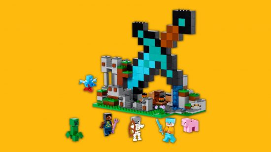 Posto avançado de espada Minecraft Lego O conjunto de posto avançado de espada Minecraft Lego