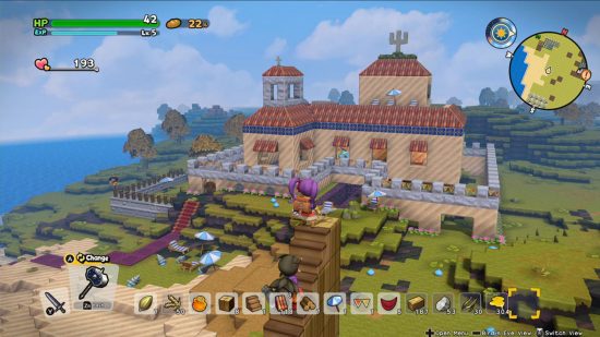Uma casa em um dos melhores jogos como Minecraft Dragon Quest Builders 2