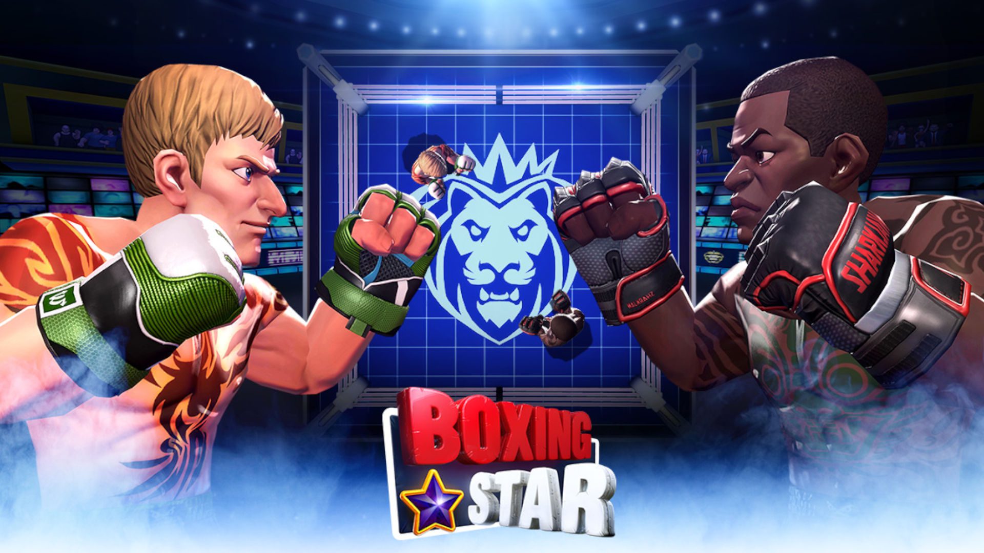 Arte da capa de estrela do boxe, um dos jogos de boxe para dispositivos móveis