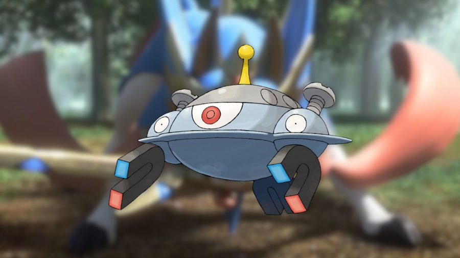 Arte do Pokémon de aço Magnezone